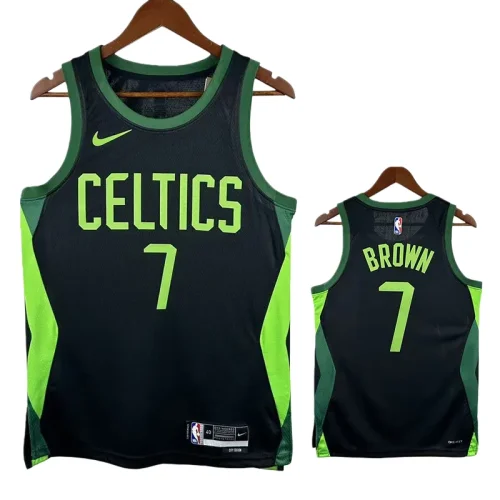 24/25 CELTICS BROWN #7 City Edition Top Quality Hot Pressing Retro NBA Jersey