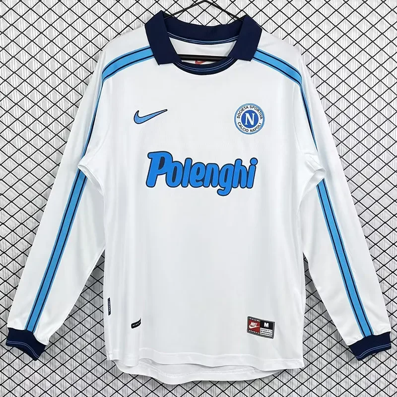 1998/1999 Napoli Away Retro Long Sleeve Soccer Jersey