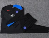 2025-26 Kids PSG Black  Half Pull Tracksuit  #E25193