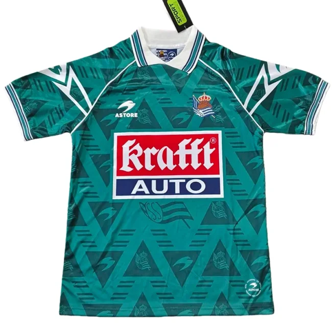 1995-1996 Real Sociedad Away Retro Soccer Jersey