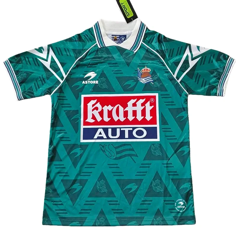 1995-1996 Real Sociedad Away Retro Soccer Jersey