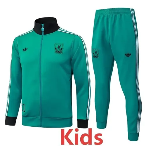 2025-26 Kids LIV Green Jacket Tracksuit  #E25200