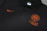 2025-26 Mens Inter Milan Black Polo Tracksuit