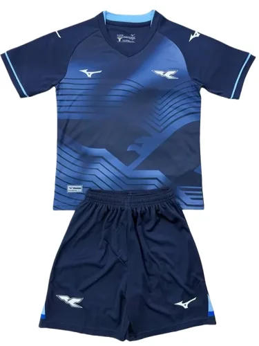 2025-26 Kids  Lazio Third away blue soccer jersey