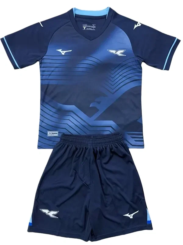2025-26 Kids  Lazio Third away blue soccer jersey