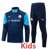 2025-26 Marseille Royal blue Kids Half Pull Tracksuit #E25197