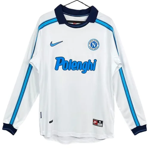 1998/1999 Napoli Away Retro Long Sleeve Soccer Jersey