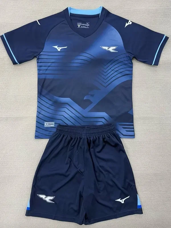 2025-26 Kids  Lazio Third away blue soccer jersey