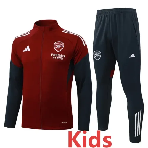 2025-26 Kids  Arsenal Jujube red Kids Jacket Tracksuit  #E25196