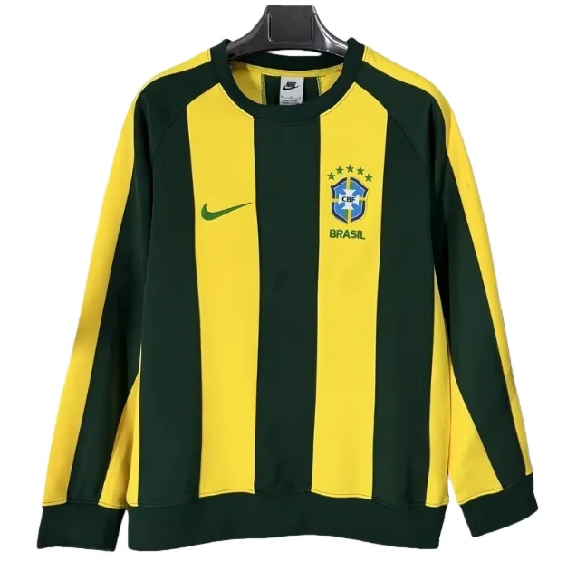2025-26 Mens  Brazil yellow-green Hoodie (无帽卫衣)