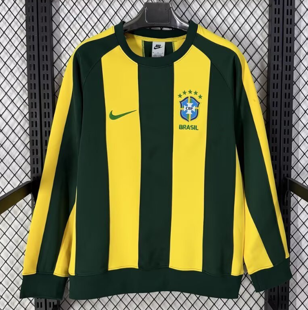2025-26 Mens  Brazil yellow-green Hoodie (无帽卫衣)