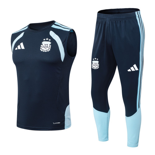 2025-26 Mens Argentina royal blue vest Long Pants Tracksuit D2603