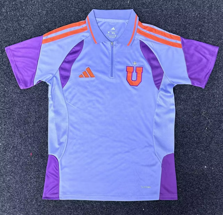 2026-27 Mens Universidad De Chile Purple Polo Soccer Jersey
