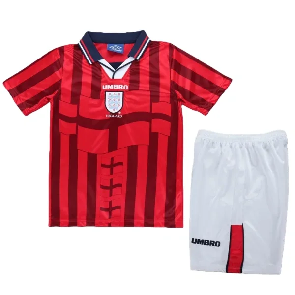2004 Kids England Home  Retro Soccer Jersey