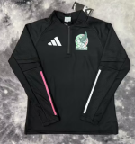 2025-26 Mens Mexico Half Pull  black Sportswear Top