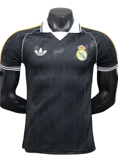 2025-26 Mens Real Madrid Black Casual Edition Player Version soccer jersey