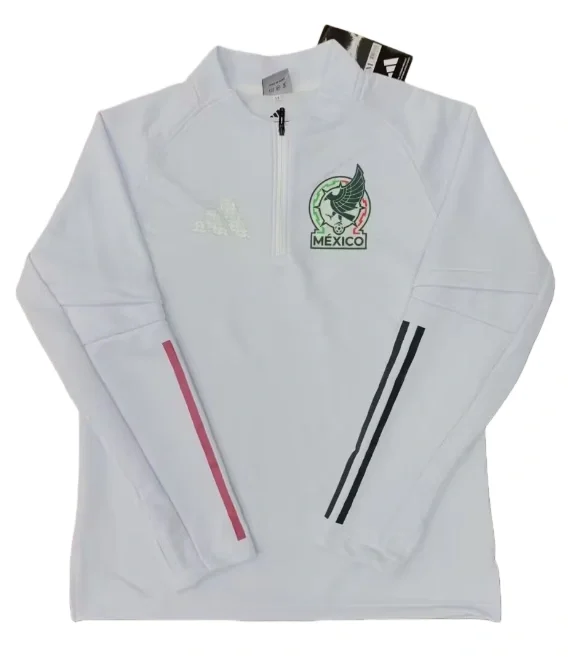 2025-26 Mens Mexico Half Pull  white Sportswear Top