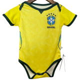 2026-27 Brazil Home Baby Infant Crawl Suit