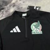 2025-26 Mens Mexico Half Pull  black Sportswear Top