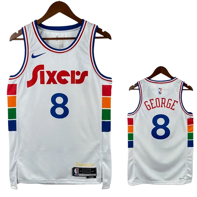 24/25 76ERS GRORGE # 8 City Edition Top Quality Hot Pressing Retro NBA Jersey