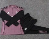 2025-26  Real Madrid Gray Purple Half Pull Tracksuit  #B25151