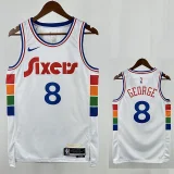 24/25 76ERS GRORGE # 8 City Edition Top Quality Hot Pressing Retro NBA Jersey