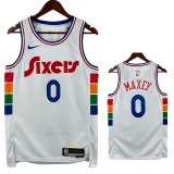 24/25 76ERS MAXEY # 0 City Edition Top Quality Hot Pressing Retro NBA Jersey