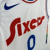 24/25 76ERS MAXEY # 0 City Edition Top Quality Hot Pressing Retro NBA Jersey