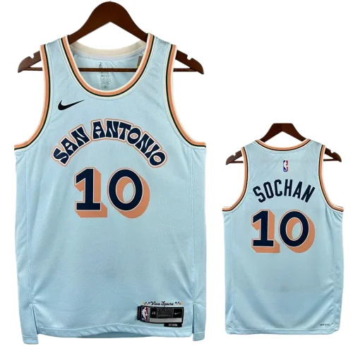 2024-25 Sa Spurs SOCHAN #10 City Edition Top Quality Hot Pressing NBA Jersey