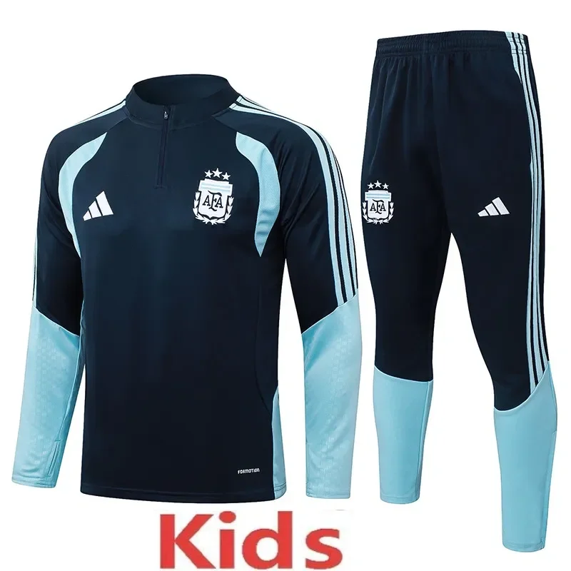 2026-27 Argentina Royal Blue Kids Half Pull Tracksuit #E26002(童装/半拉链）