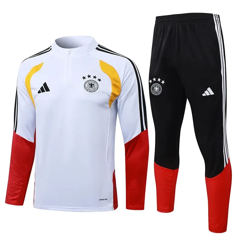 2025-26 Kids Germany white Half Pull Tracksuit #E26004