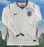 2026 Mens England home  white long sleeve Soccer Jersey