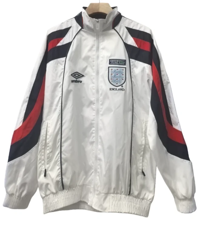 2025-26 Mens England white retro edition Windbreaker
