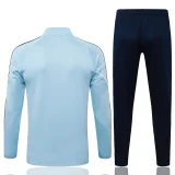 2025-26 Kids Manchester City  Light blue Half Pull Tracksuit  #B25148