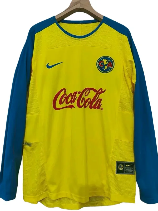 2003-2004 Club America Home Long Sleeve Retro Soccer Jersey