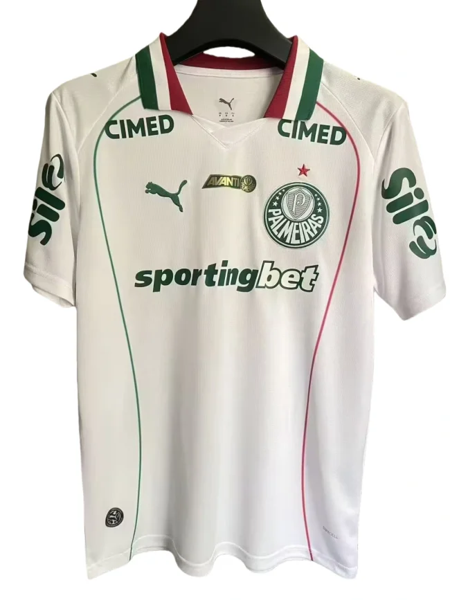 2026-27 Mens Palmeiras away white Soccer Jersey + with All Sponor Logos