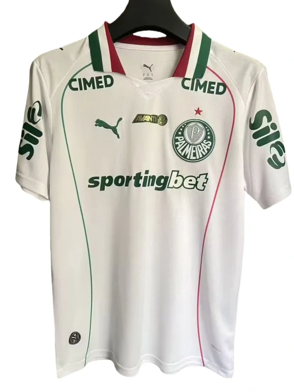 2026-27 Mens Palmeiras away white Soccer Jersey + with All Sponor Logos