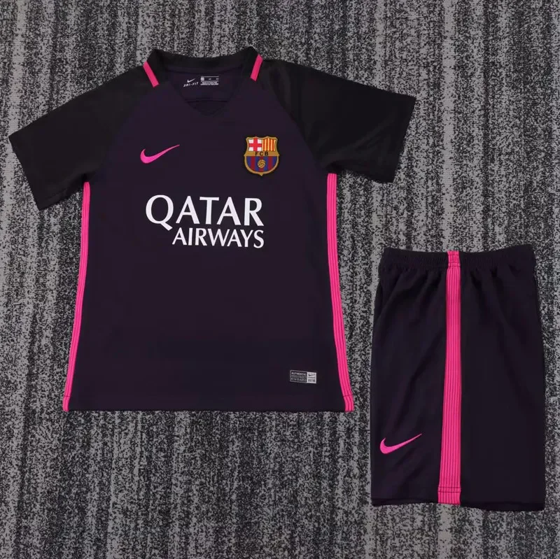 2016-2017  Barcelona Away Kids Retro Soccer Jersey