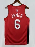 24/25 HEAT JAMES # 6 Red Top Quality Hot Pressing Retro NBA Jersey