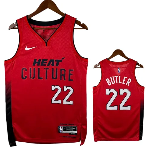 24/25 HEAT BUTLER # 22 Red Top Quality Hot Pressing Retro NBA Jersey
