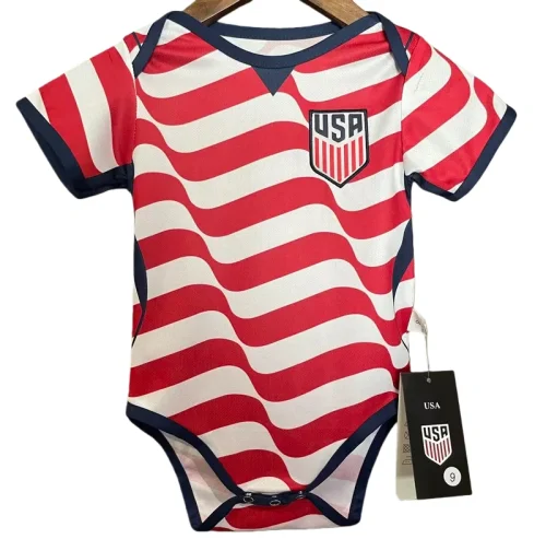 2026-27 USA Red White Baby Infant Crawl Suit