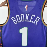 24/25 SUNS BOOKER #1 Blue City Edition Top Quality Hot Pressing Retro NBA Jersey