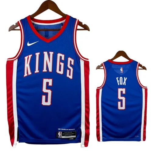 24/25 KINGS FOX #5 City Edition Top Quality Hot Pressing Retro NBA Jersey