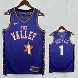 24/25 SUNS BOOKER #1 Blue City Edition Top Quality Hot Pressing Retro NBA Jersey