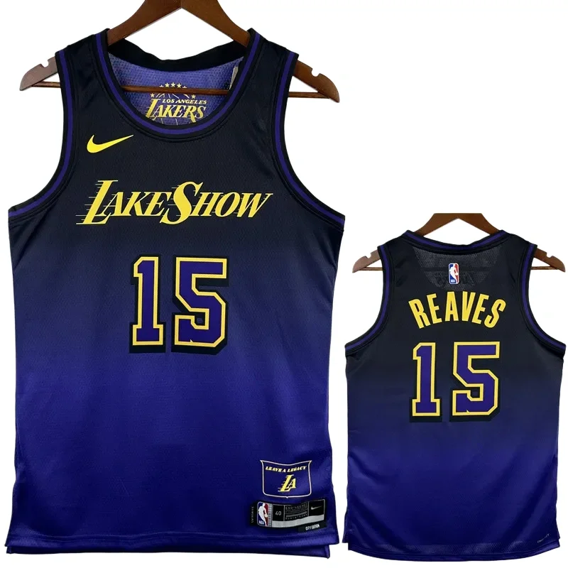24/25 LAKERS REAVES#15 Royal Blue City Edition Top Quality Hot Pressing NBA Jersey