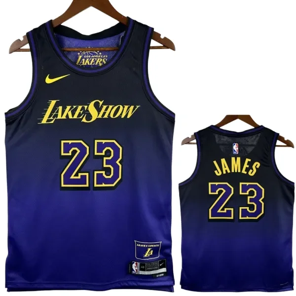 24-25 LAKERS JAMES #23 Royal blue City Edition Top Quality Hot Pressing NBA Jersey
