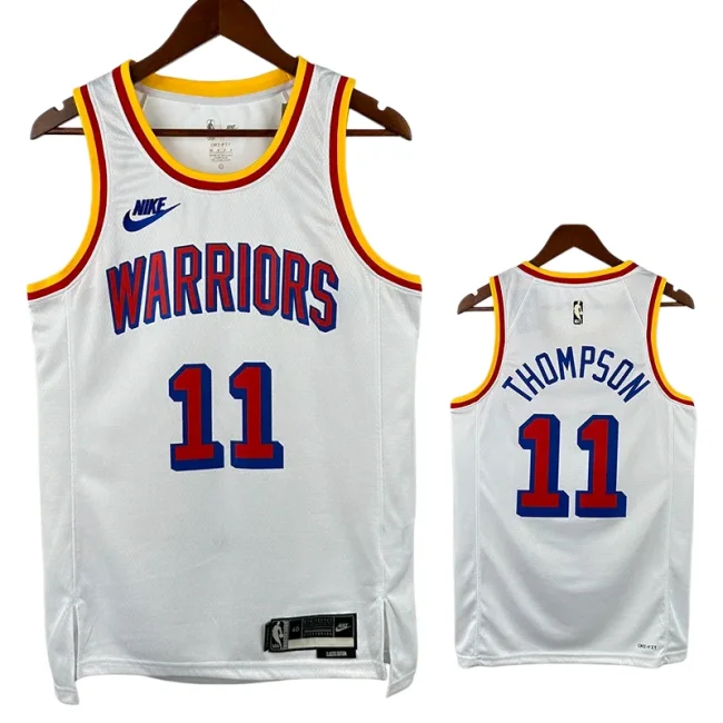 24/25 WARRIORS THOMPSON # 11 White Retro Top Quality Hot Pressing NBA Jersey