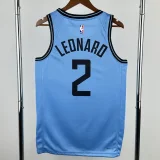 24-25 Clippers LEONARD #2 Blue City Edition Top Quality Hot Pressing NBA Jersey