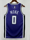 24-25 Kings MOKE #0 Purple Top Quality Hot Pressing Retro NBA Jersey