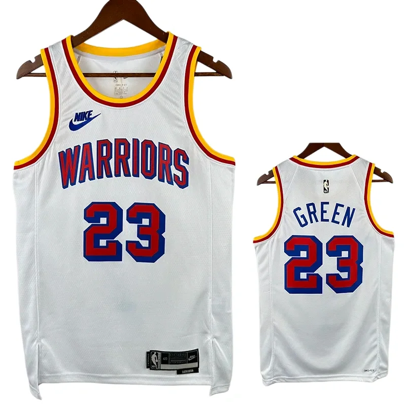 24/25 WARRIORS GREEN # 23 White Retro Top Quality Hot Pressing NBA Jersey
